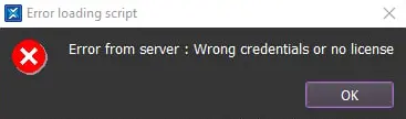 1-Wrong credentials or no license 1 Wrong Credentials Or No License