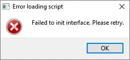 10-Failed to init interface 10 Failed To Init Interface