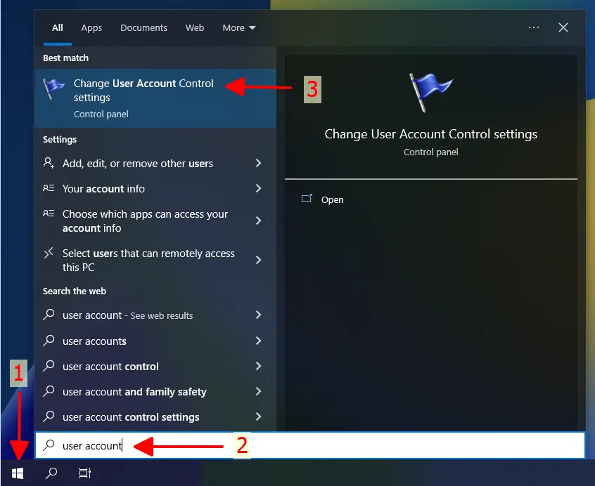 Change User Account Control settings Change User Account Control settings